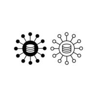 database server icon design template vector