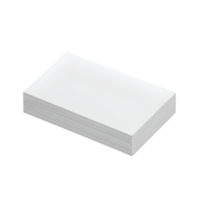 Stack of pristine white paper sheets isolated on transparent background png