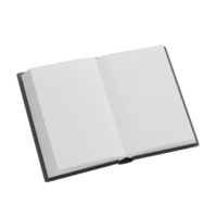 Open book with blank pages on a transparent background, ready for text png