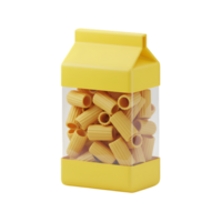 Rigatoni Pasta Box on Transparent Background for Culinary Projects png