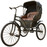 Vintage Tricycle Carriage Isolated on Transparent Background Display png