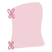 a pink paper with a bow on it png