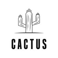 cactus logo design concept simple vector