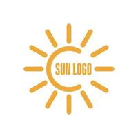 sun rays logo design simple concept idea vector