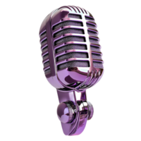 Vintage Microphone with Glossy Finish for Music and Audio Themes png