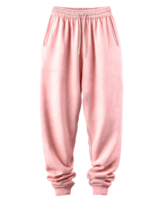 Soft Pink Sweatpants with Drawstring and Cuffs for Comfortable Wear png