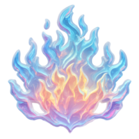 Colorful Abstract Flame Design with Soft Gradient and Flowing Shapes png