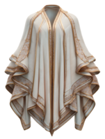 Elegant Draped Garment with Intricate Embroidery and Modern Design png