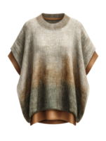 Stylish and Modern Poncho with Gradient Color Pattern png