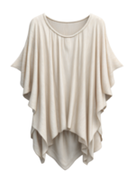 Soft Beige Draped Top with Flowing Sleeves for Fashion Enthusiasts png