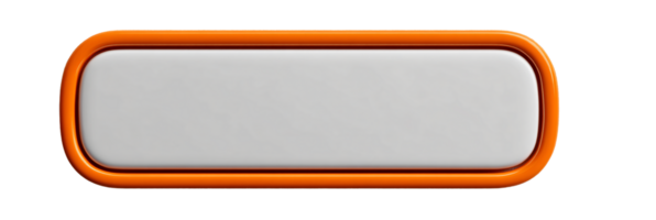 Blank Button with Orange Border for User Interface Design Elements png