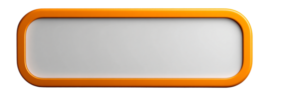 Bright Orange Rectangular Frame for Creative Design Projects png