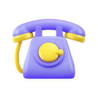 Retro rotary dial telephone a 3D rendered icon representing vintage communication classic phone call or old technology telecommunication device png
