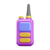 Handheld walkie talkie radio a 3D rendered icon for team communication portable transceiver device or field operation coordination png