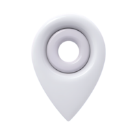 Grey location pin map marker a 3D rendered icon for GPS navigation finding addresses identifying points of interest or indicating geographic position png