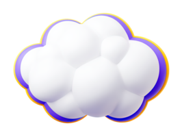 A clean white 3D rendered cloud icon perfect for minimalist designs representing cloud services data storage weather information or a simple symbol for tranquility and peace for users png