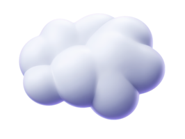 A classic white 3D rendered cloud icon ideal for weather forecasts cloud computing representations or as a simple decorative element in various digital and print media designs for all png