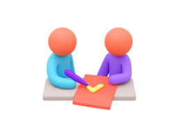 3D person places envelope in ballot box for voting opinion sharing confidential feedback surveys A discrete visual for expression and important choices png