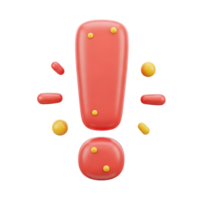 Red exclamation mark with radiating yellow dots symbolizing a prominent alert an important notice a critical warning or a point of attention for urgent messages and notifications for all png