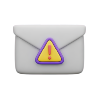 Gray envelope with a yellow warning triangle signifying a spam email a phishing attempt a malicious message or an important alert concerning email security and communication risks to you png
