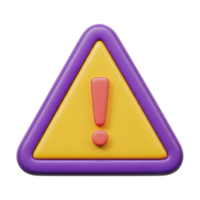 Yellow and purple triangular warning sign with a bold red exclamation mark to signify a general hazard potential danger an important alert or a caution notice for various applications yes png