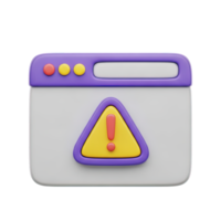 Web browser interface showing a prominent yellow triangular warning sign signifying a system alert an internet security issue or a webpage error requiring immediate user attention for this one png
