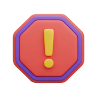 Red octagonal stop sign shape with a yellow exclamation mark indicating a critical warning an error message a system halt or an urgent alert requiring immediate attention from this user png