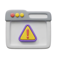 Browser window displaying a yellow warning triangle with an exclamation mark indicating a website error security alert or online caution message for internet users seeking safe browsing now png