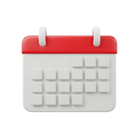 Calendar schedule planner 3D icon Simple blank calendar symbol representing scheduling appointments event planning date tracking or timetable organization png