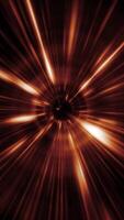 Dynamic futuristic sci-fi background with fiery hot energy light beams zoom effect. Flying at warp speed through a space energy portal or wormhole. Full HD and looping vertical background animation. video