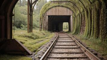 Nature Reclaims an Old railway Tunnel photo