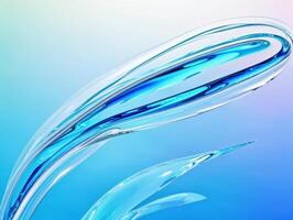 Fluid glass shapes in modern 3D photo