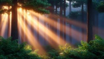 Sunrise action in a peaceful forest nature photography serene environment tranquil viewpoint photo