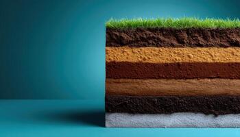 Exploring soil profiles various soil types laboratory educational content scientific environment horizontal view soil analysis photo
