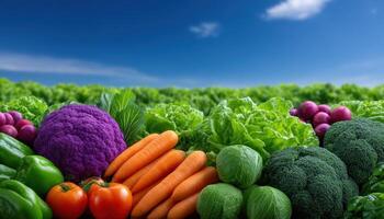 Bountiful vegetable harvest community garden high-quality imagery bright day aerial view organic freshness photo