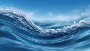 Dynamic ocean waves coastal shore water abstract serene environment low angle view clean concept photo