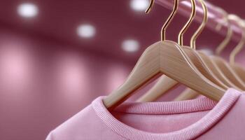 Chic wardrobe lighting showcase in minimal apartment fashion display modern environment photo