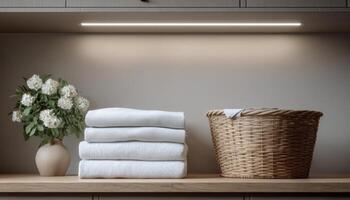 Minimalist home drying solution with linear lights modern interior elegant design photo
