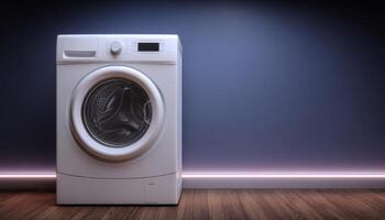 Modern integrated drying system with led glow home appliance contemporary interior close-up view photo