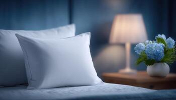 Modern bedroom lighting and decor cozy sleep space peaceful environment elegant design photo