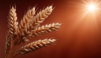 Minimalist aesthetic of grain harvest nature photography in agricultural fields photo
