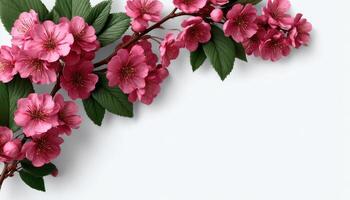 Spring bloom pattern in clean design with copy space floral art minimalist environment photo