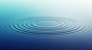 Water Ripple Effect with Soft Blue Tones and Circular Wave Patterns photo