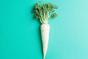 Parsnip elegance simplicity on bright backdrop photo