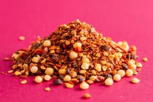 Spicy Chili Crunch Pile on Fuchsia photo