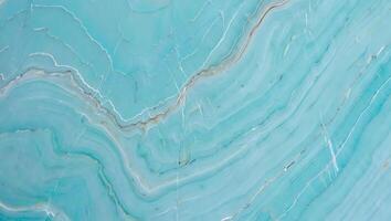 Stunning blue turquoise onyx marble texture featuring swirling veins and natural stone patterns perfect for design projects. photo