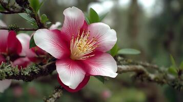 Stunning Tree Flower with Ultra-Realistic Textures and Soft Background photo
