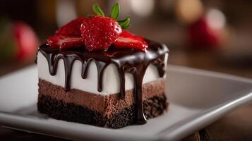 Sharp-Focused Dessert with Realistic Texture and Soft Lighting photo