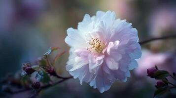 Exquisite Garden Blossom Highlighted by Natural Sunlight and Shadow photo