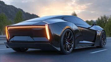 High-Resolution Image of Futuristic Car With Original Shape photo